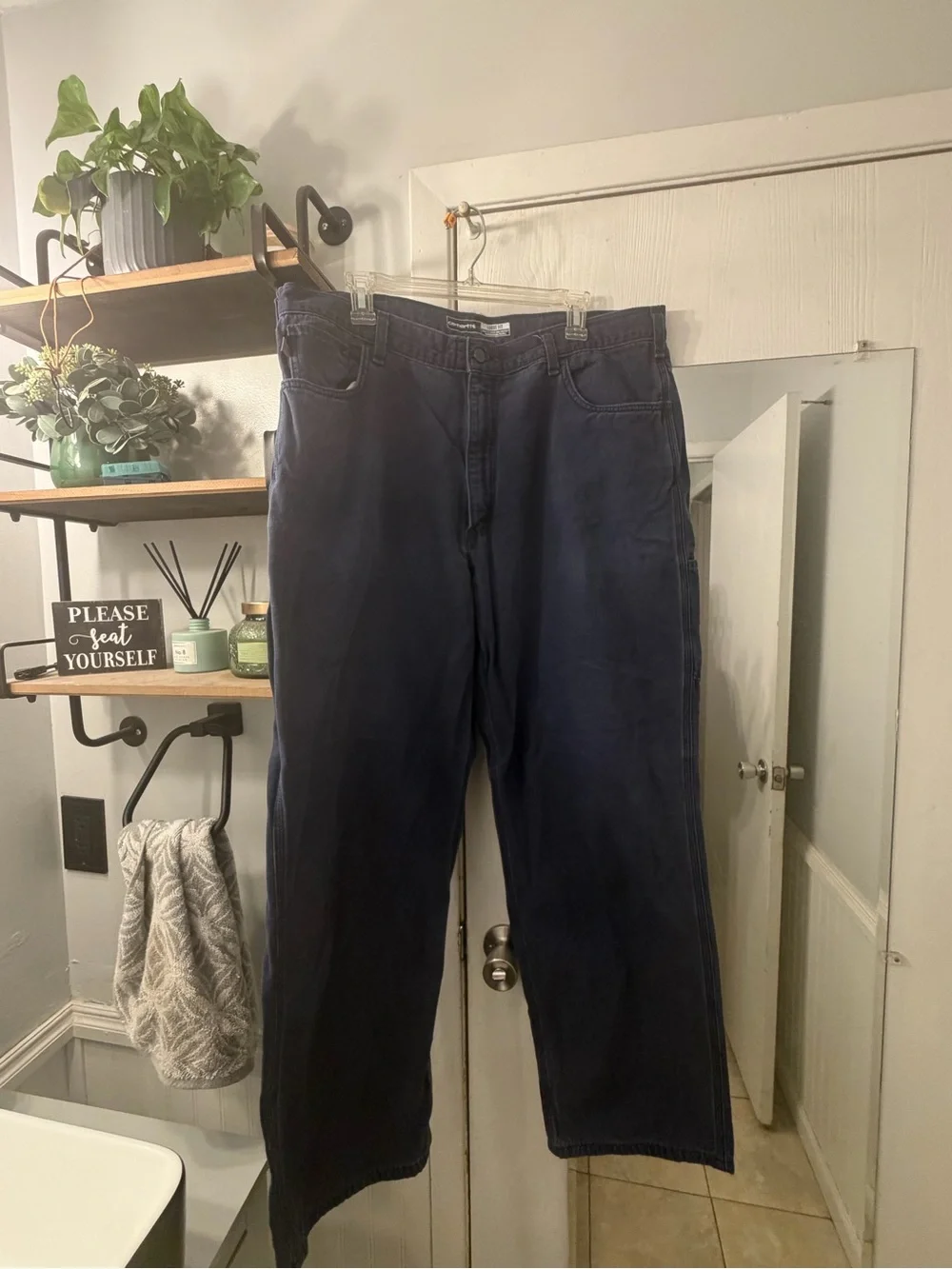 Carhartt Men’s Relaxed Fit Dark Blue Pants 40x32